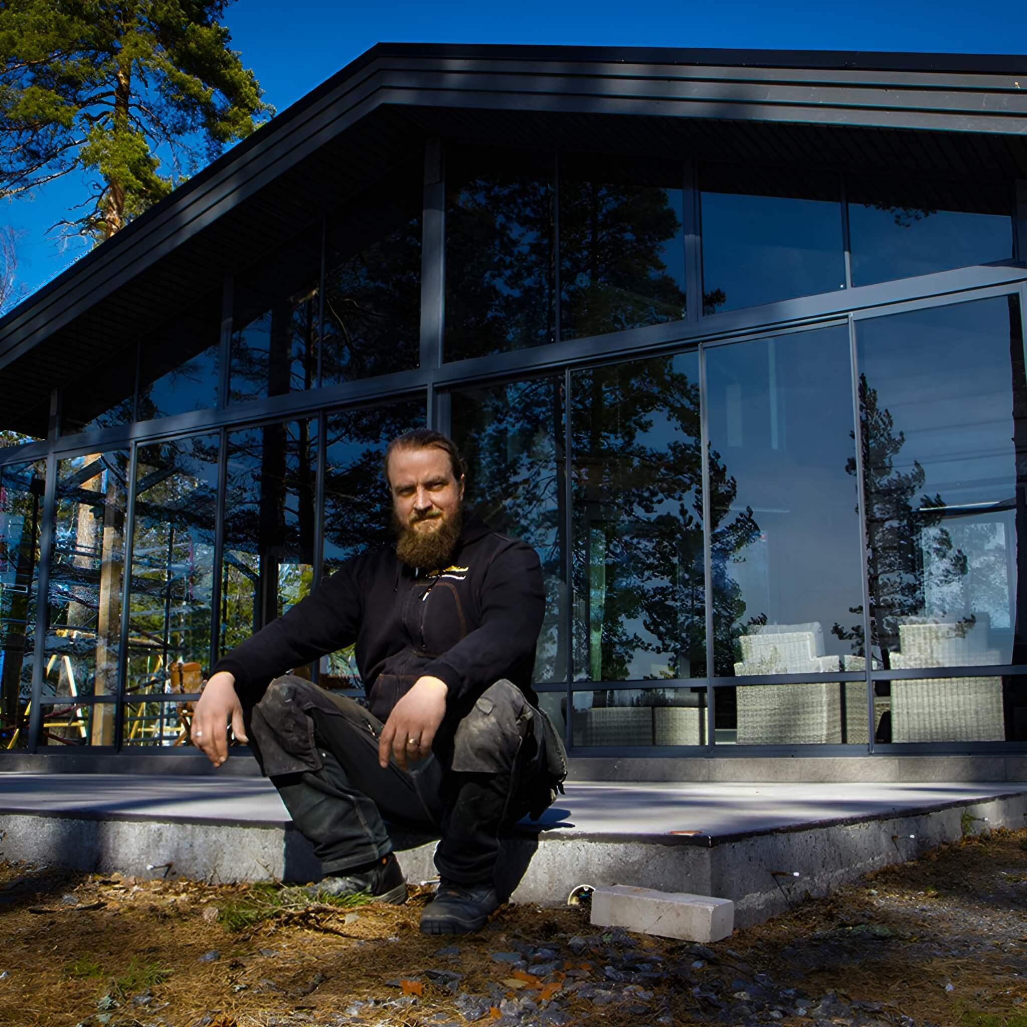 Lasitettu terassi Porissa